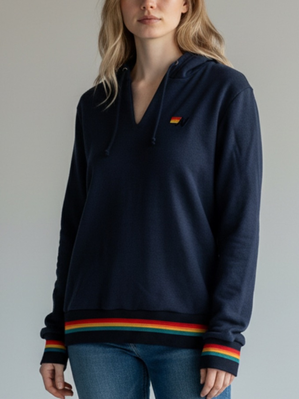 Aviator Nation V Neck Pullover Hoodie